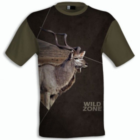 Elegantné tričko s krátkym rukávom WildZone safari kudu - Elegantné tričko s krátkym rukávom WildZone safari kudu