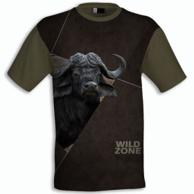 Elegantné tričko s krátkym rukávom WildZone safari byvol - Elegantné tričko s krátkym rukávom WildZone safari byvol